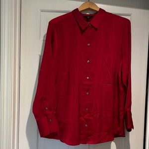 Banana Republic Red Button Down Blouse - NWT